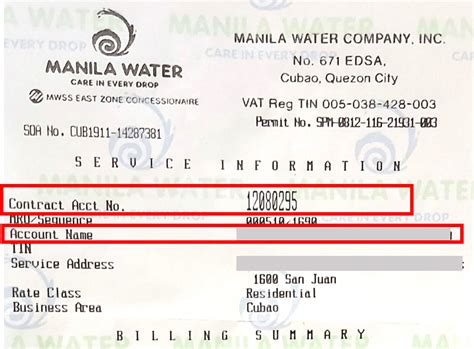 manila water bill online|Bill Information .